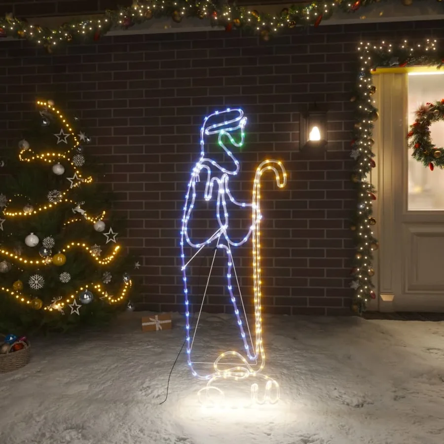 Figurine de Noël Berger et agneau avec 168 LED 102,5x35 cm