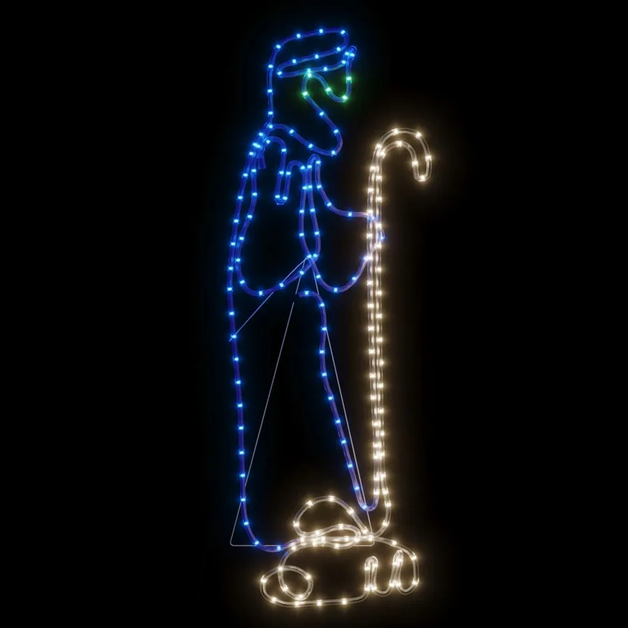 Figurine de Noël Berger et agneau avec 168 LED 102,5x35 cm - 3