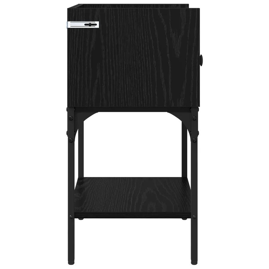 Table de chevet Chêne noir 40 x 29 x 60 cm Bois d'ingénierie - 7