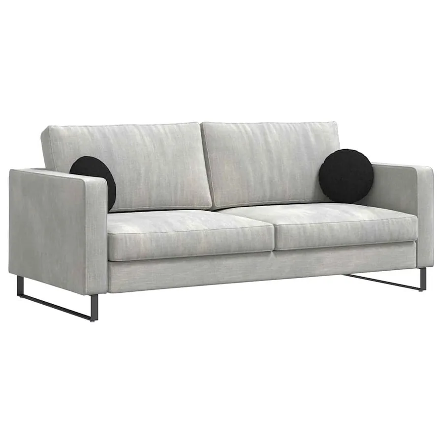 Coussins de siège 2 pcs Noir Ø30 x 13 cm tissu - 3