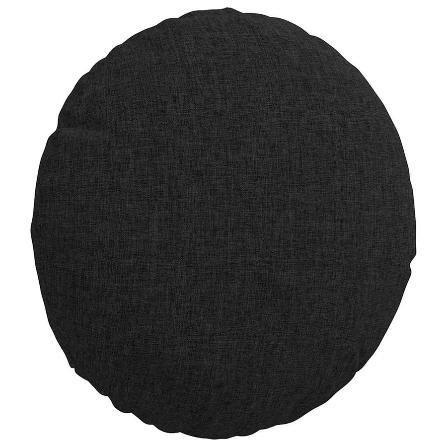 Coussins de siège 2 pcs Noir Ø30 x 13 cm tissu - 5