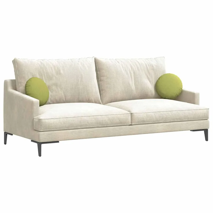 Coussins de siège 2 pcs Vert clair Ø30 x 13 cm tissu - 3
