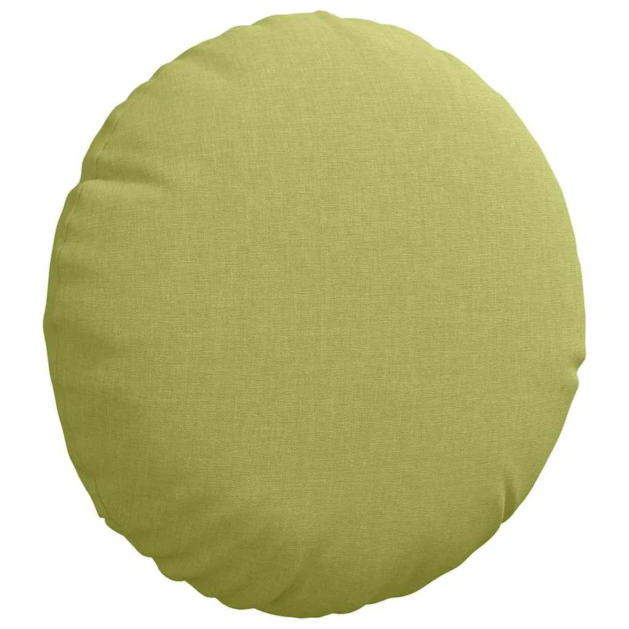 Coussins de siège 2 pcs Vert clair Ø30 x 13 cm tissu - 5