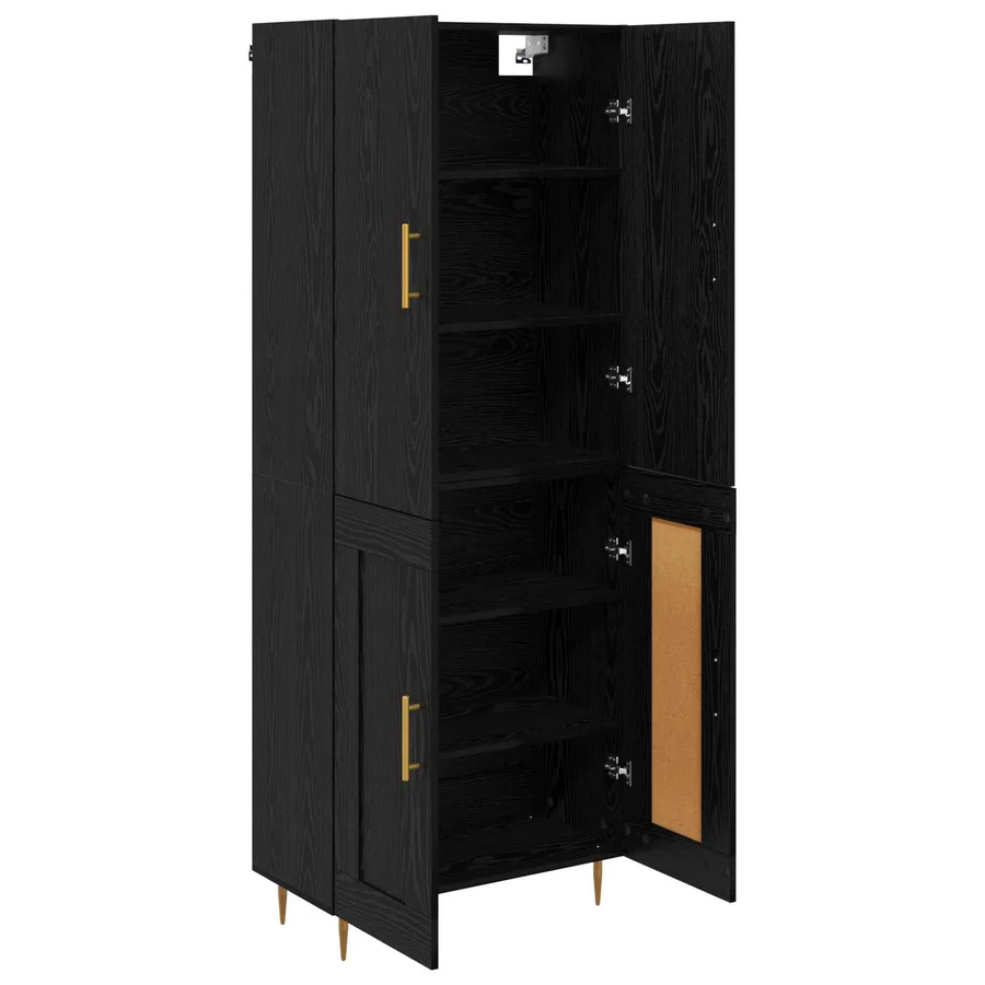 Haut Armoire Chêne noir 69,5 x 34 x 180 cm Bois d'ingénierie - 5
