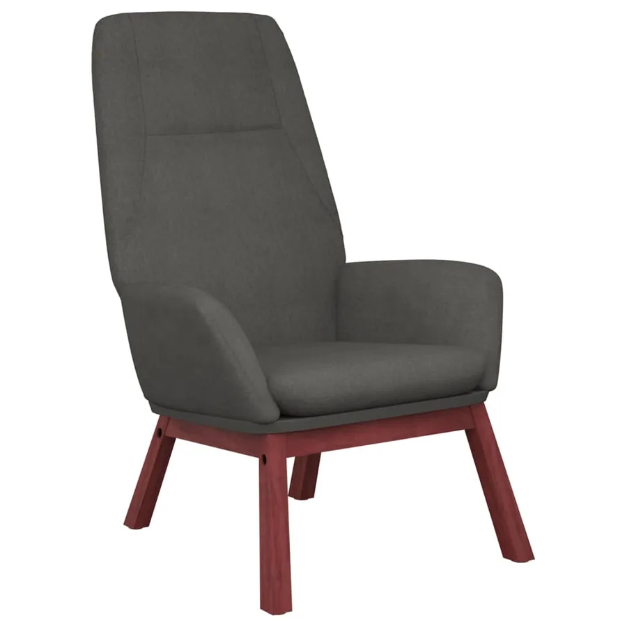 Chaise de relaxation Gris foncé Tissu - 2