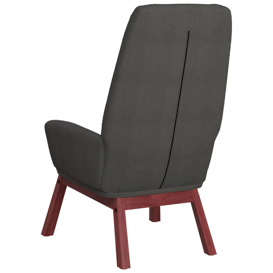 Chaise de relaxation Gris foncé Tissu - 5