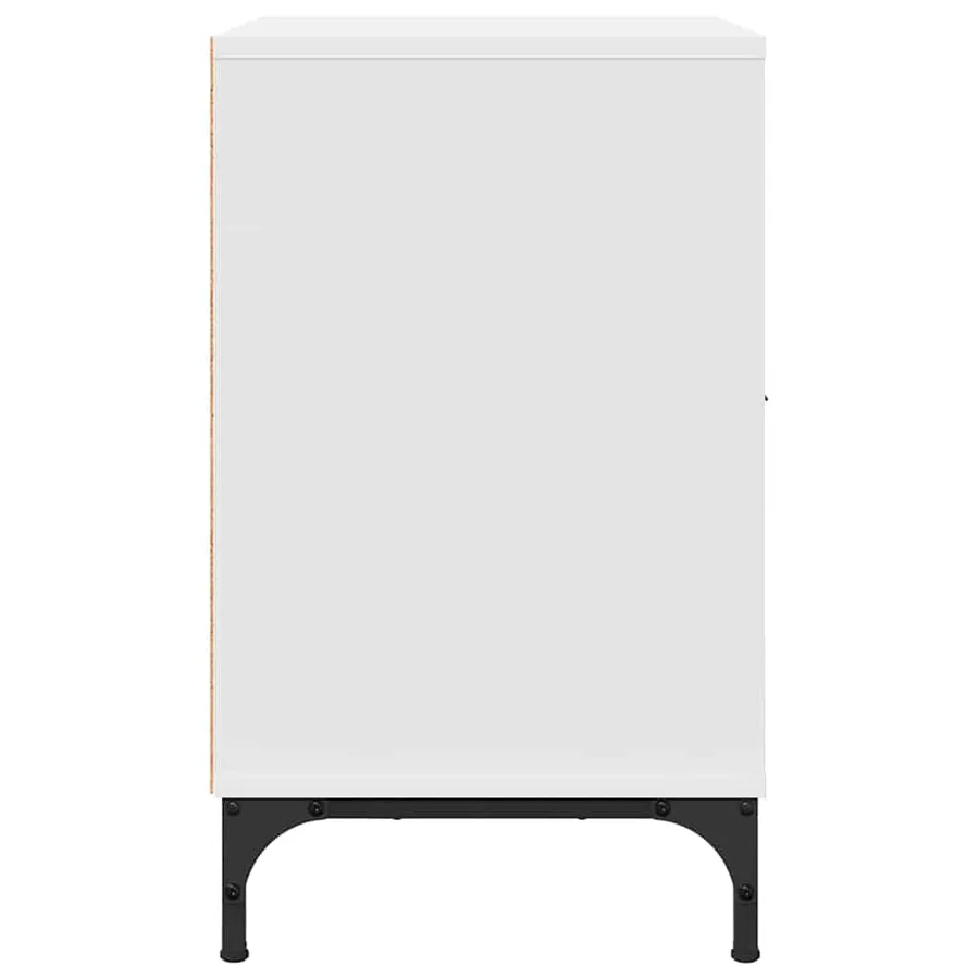 Cabinet de chevet 2 pcs Blanc 49 x 36 x 61 cm Bois d'ingénierie - 7