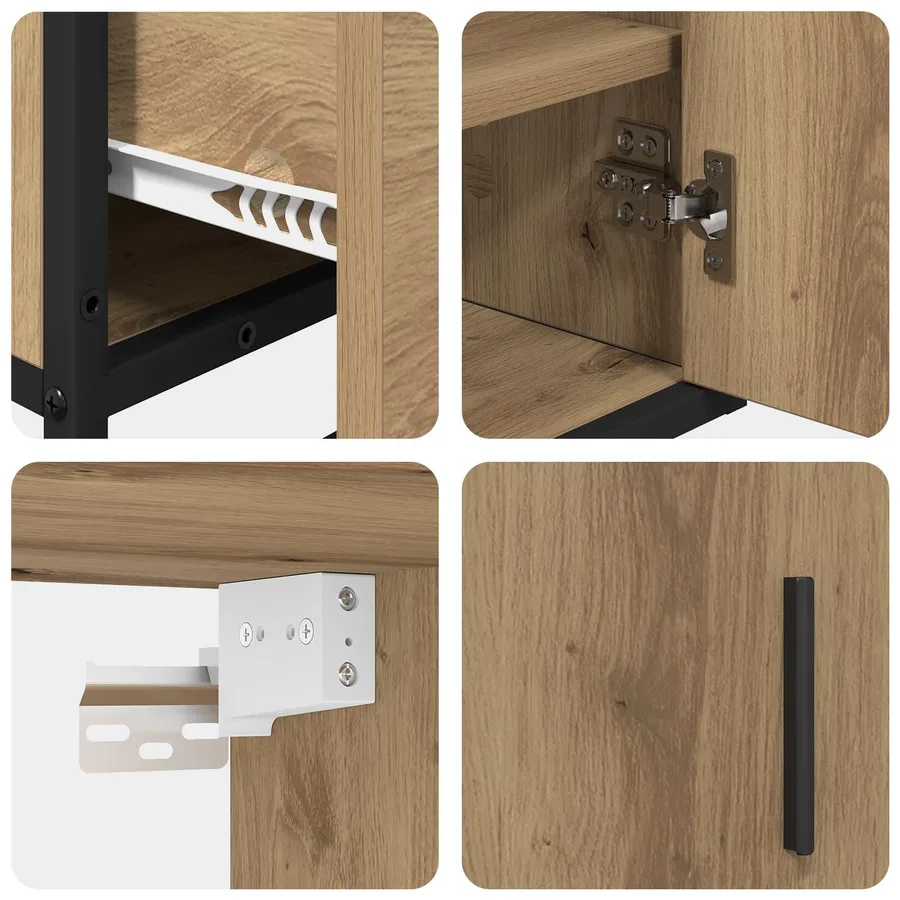Ensemble de mobilier de salle de bain 2 pc Chêne artisanal - 11