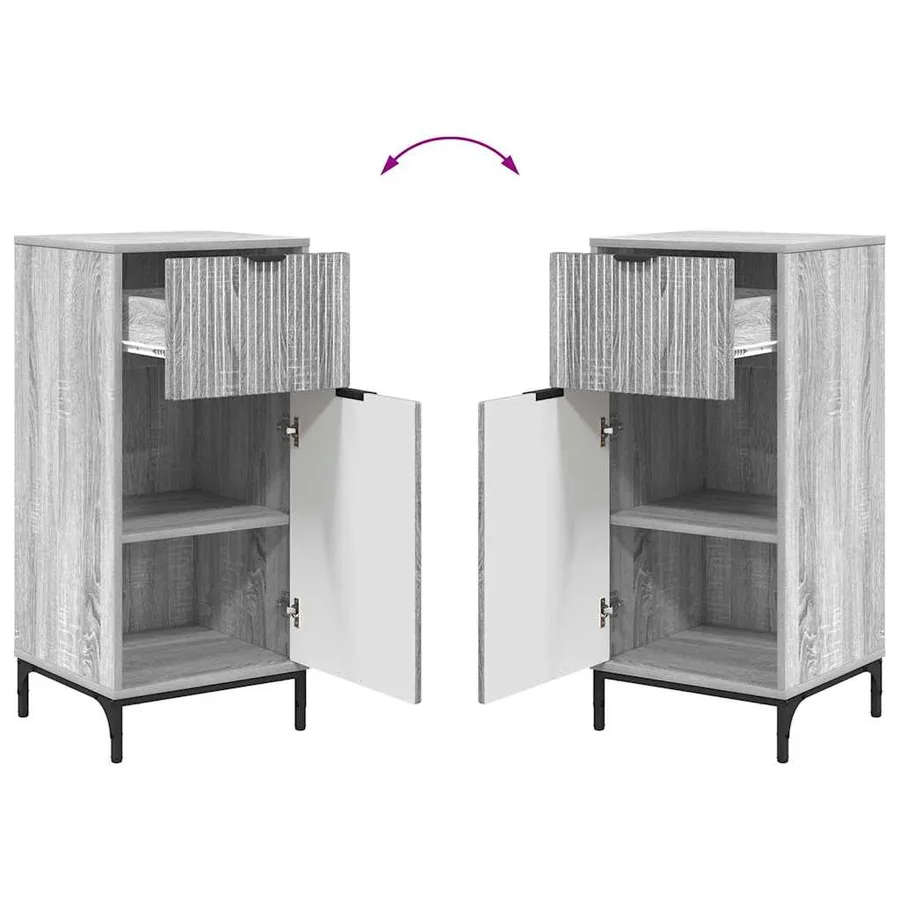 Ensemble de mobilier de salle de bain 2 pcs Gris Sonoma - 10