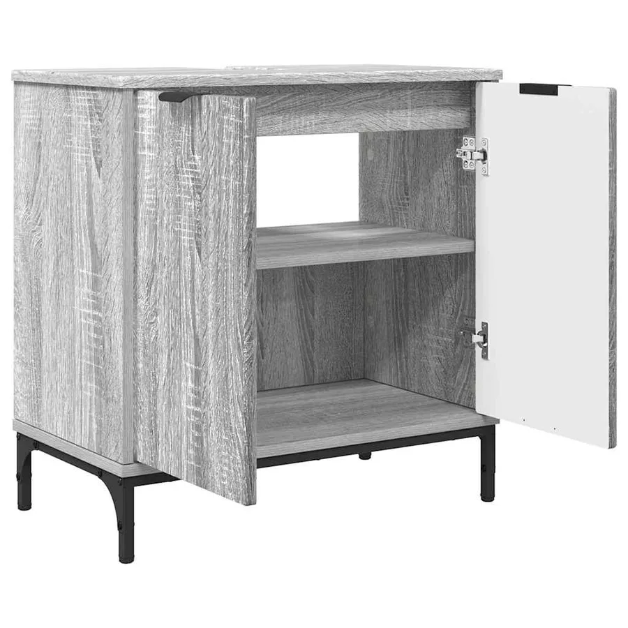Ensemble de mobilier de salle de bain 2 pcs Gris Sonoma - 5