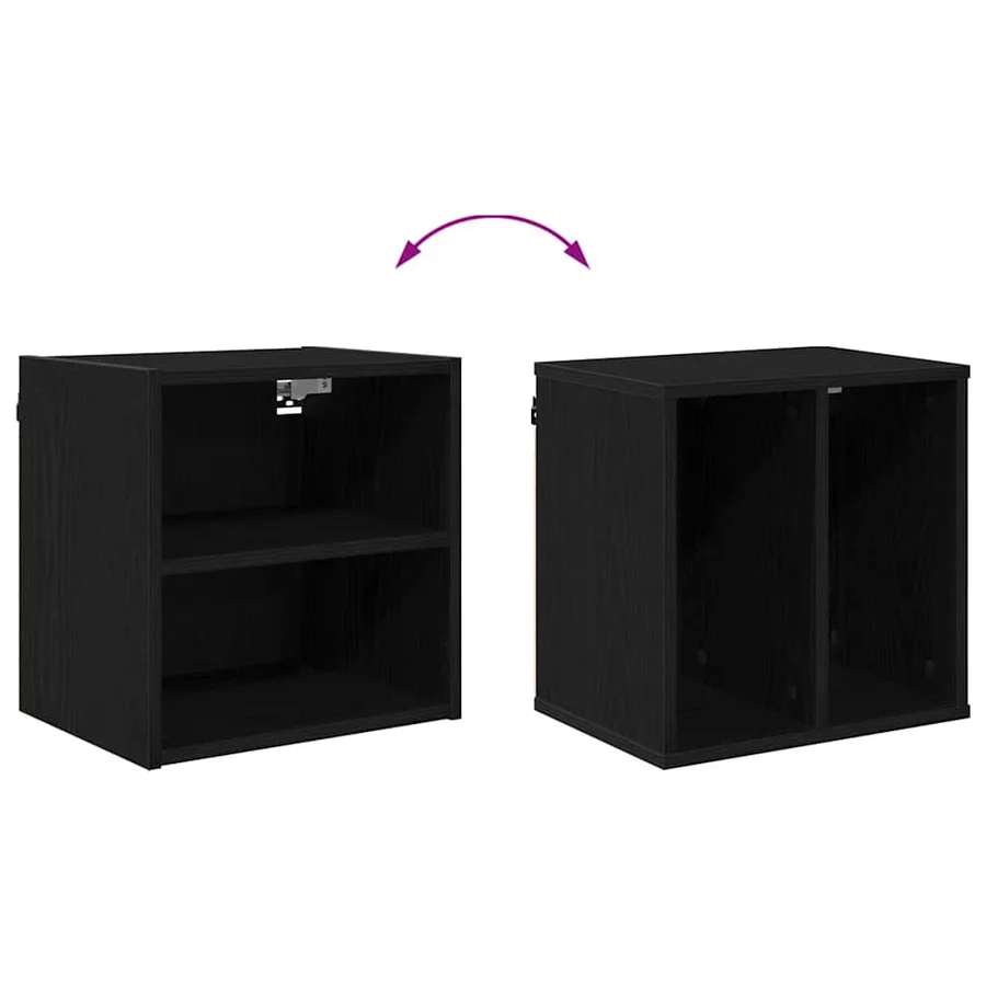 Armoire suspendue avec stockage Chêne noir 40 x 29,5 x 40 cm - 10