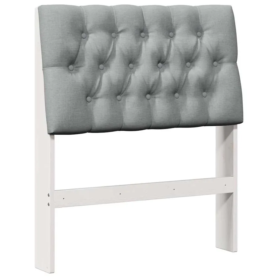 Tête de lit capitonnée Gris clair 80 cm Pin massif - 2