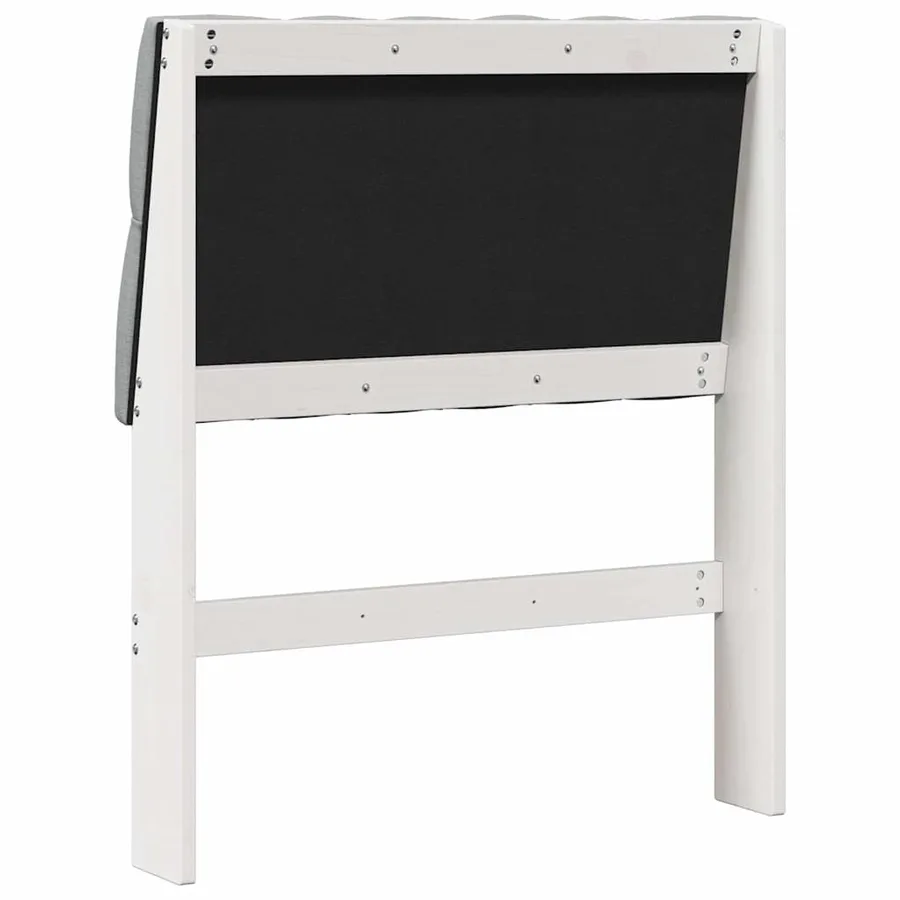 Tête de lit capitonnée Gris clair 80 cm Pin massif - 6
