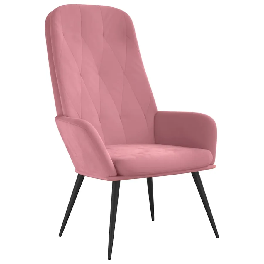 Chaise de relaxation Rose Velours - 2