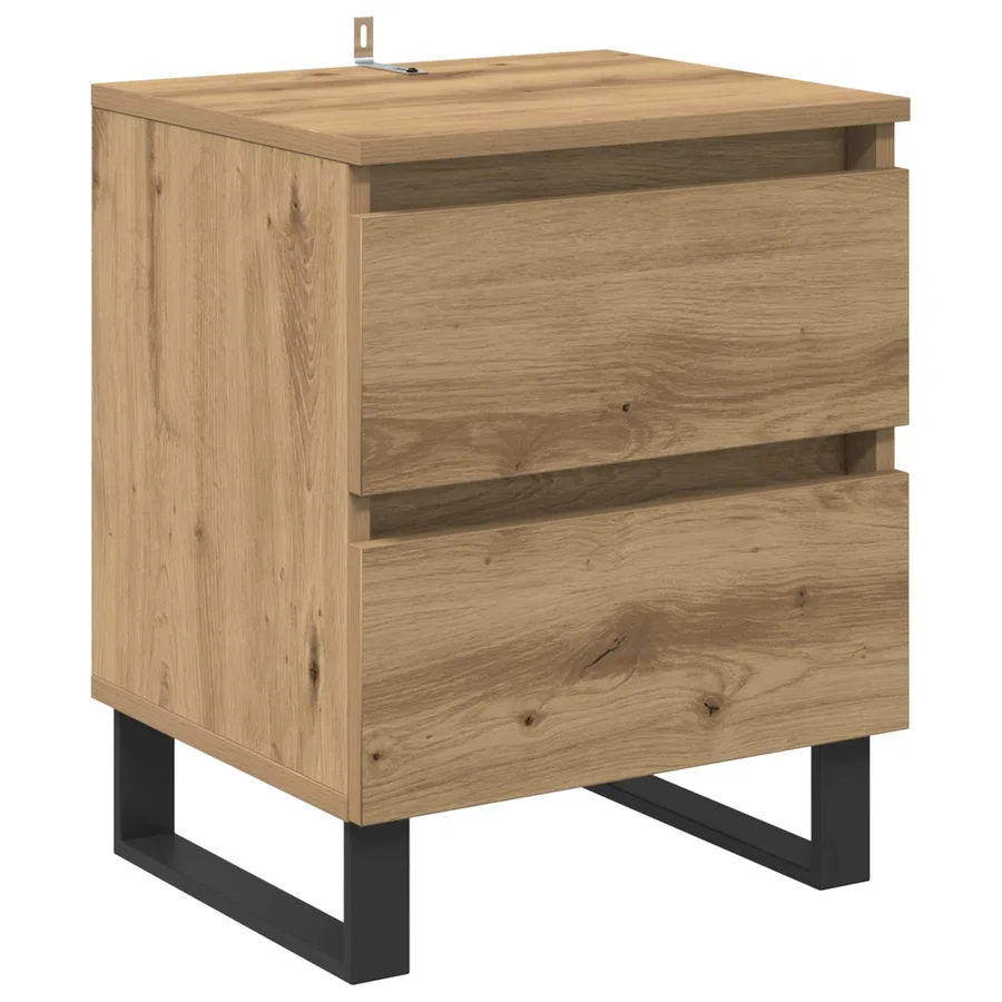 Cabinet de chevet Chêne artisanal 40 x 35 x 50 cm - 2