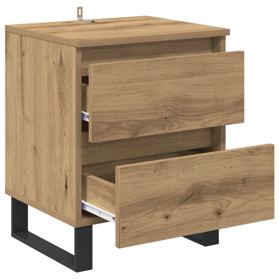 Cabinet de chevet Chêne artisanal 40 x 35 x 50 cm - 5