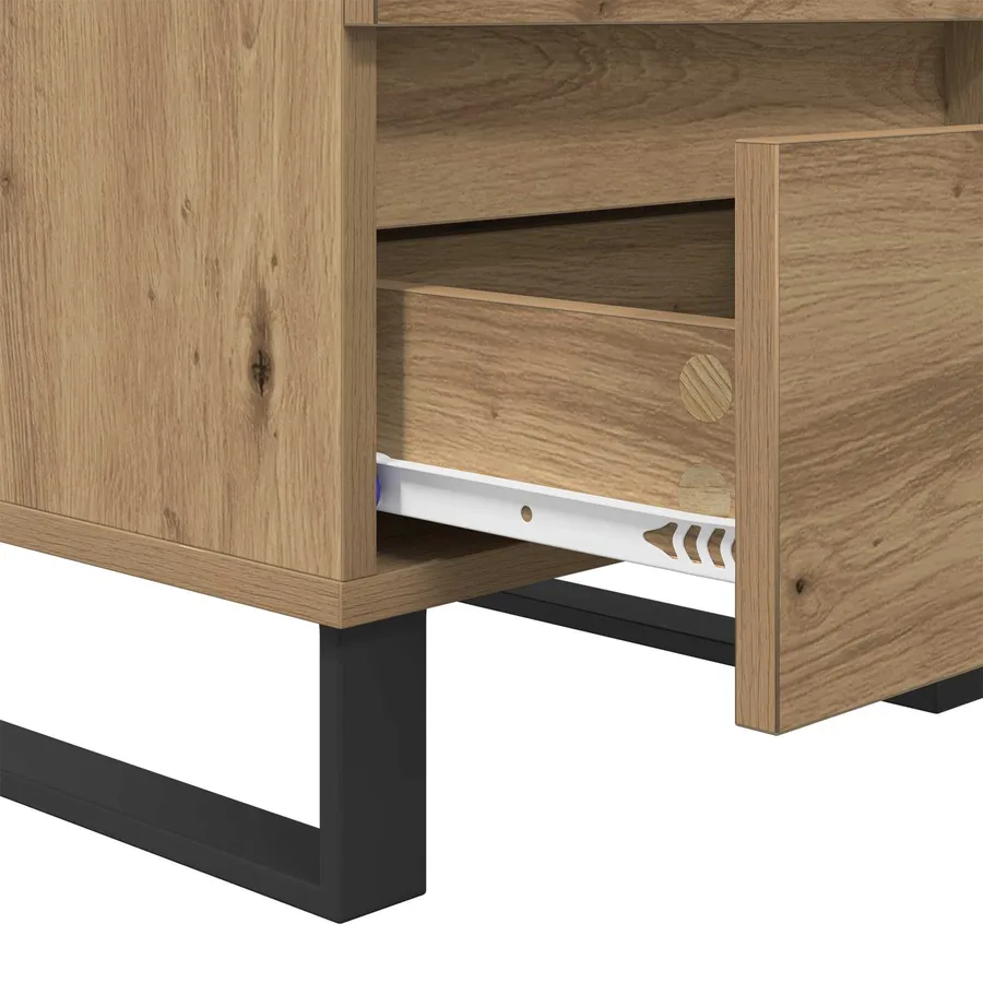 Cabinet de chevet Chêne artisanal 40 x 35 x 50 cm - 9