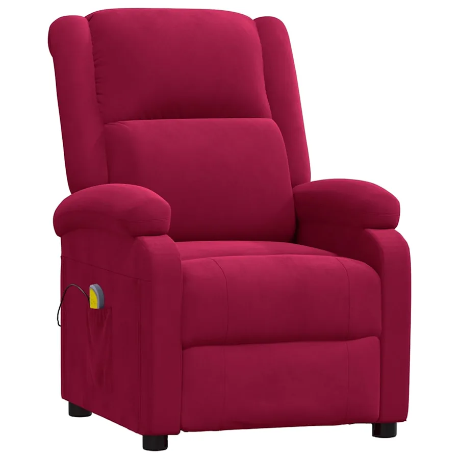 Fauteuil de massage Rouge bordeaux Velours - 2