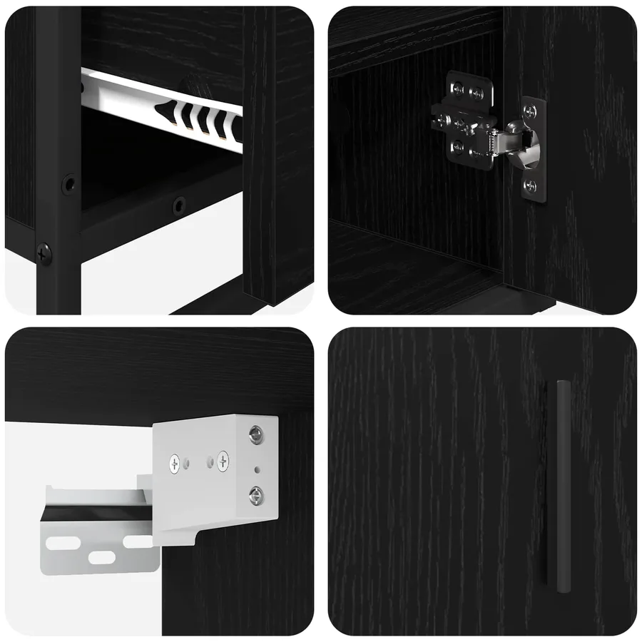 Ensemble de mobilier de salle de bain 3 pcs Chêne noir - 11
