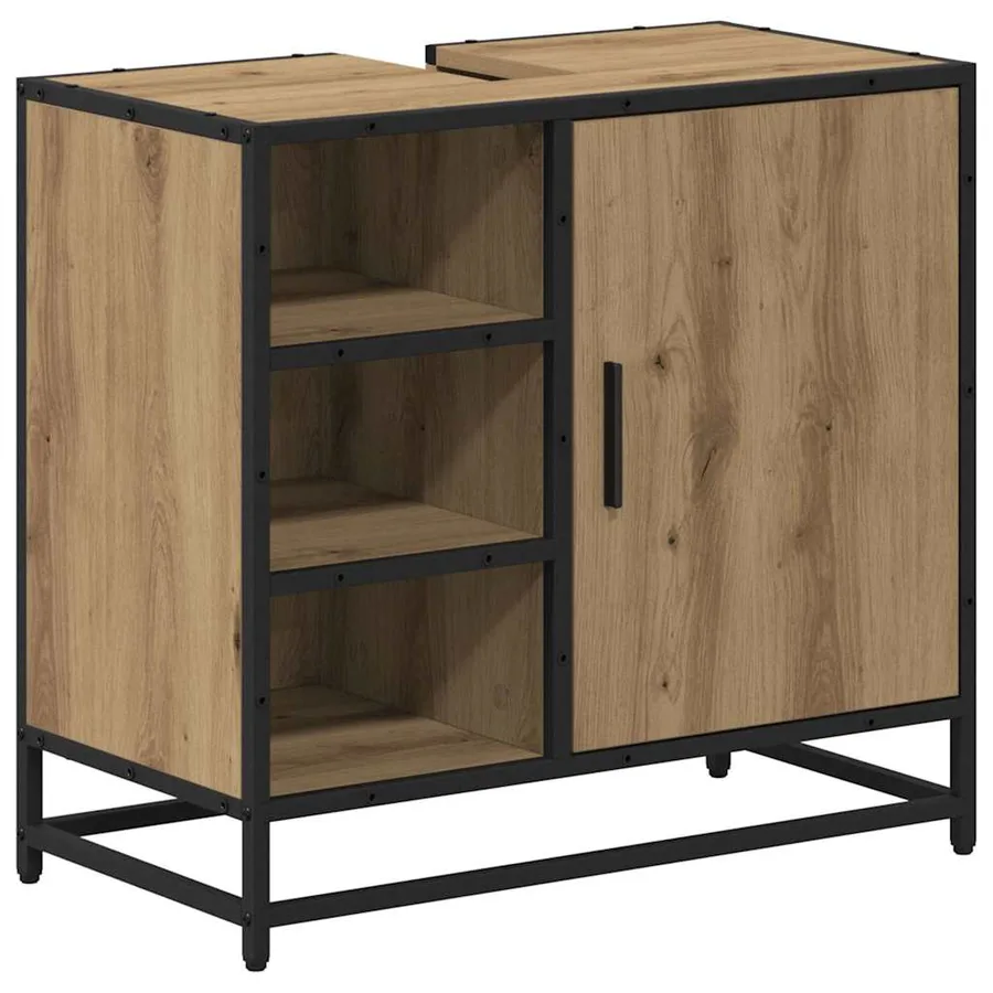 Ensemble de mobilier de salle de bain 2 pc Chêne artisanal - 6