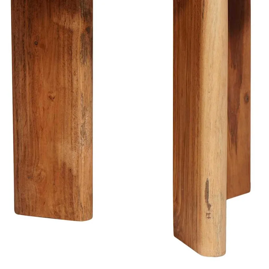 Tables basses gigognes 2 pcs Marron Bois d'Acacia Massif - 9