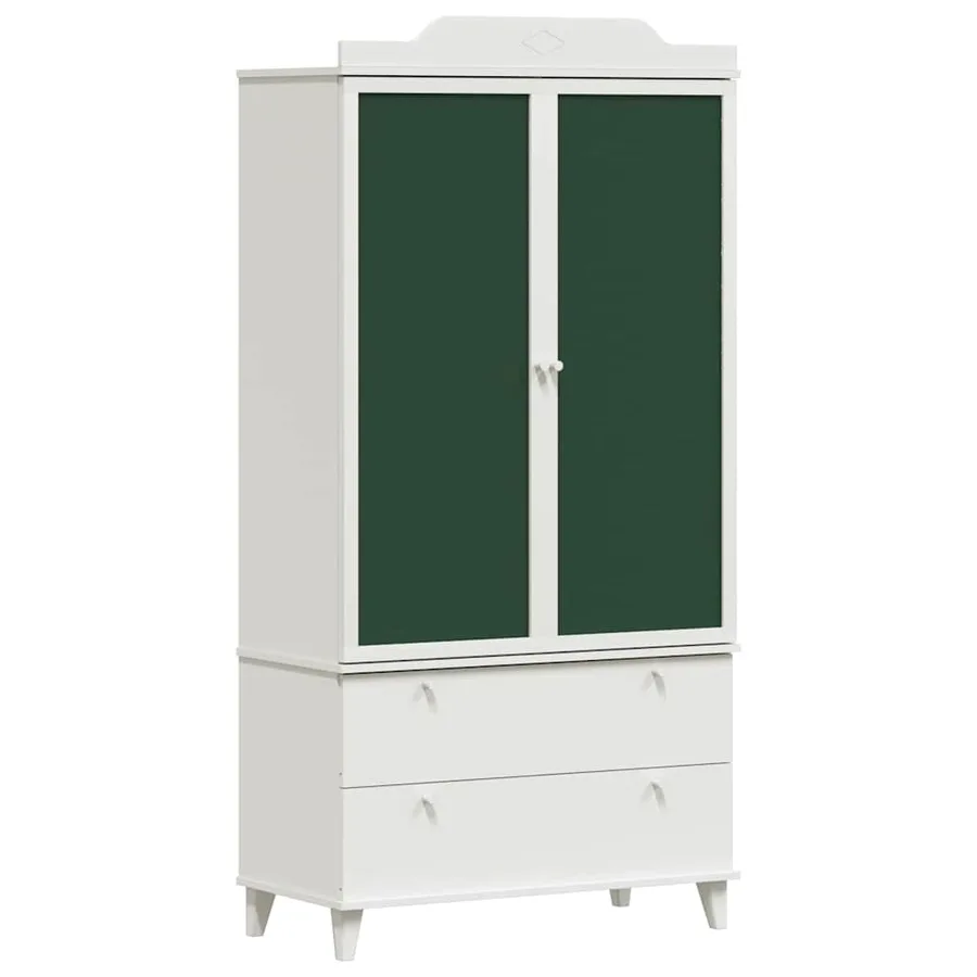 Armoire Tableau Noir avec tiroir ROROS Blanc 90 x 45 x 180 cm - 2