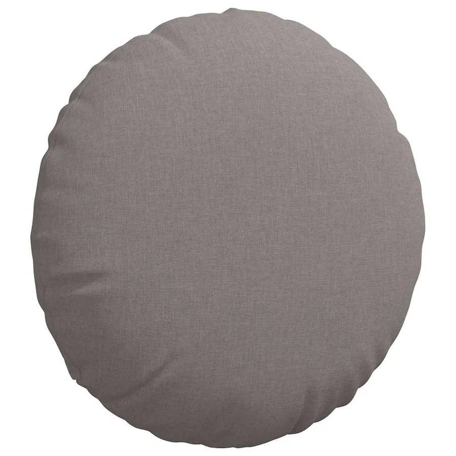 Coussins de siège 2 pcs Taupe Ø50 x 19 cm tissu - 5