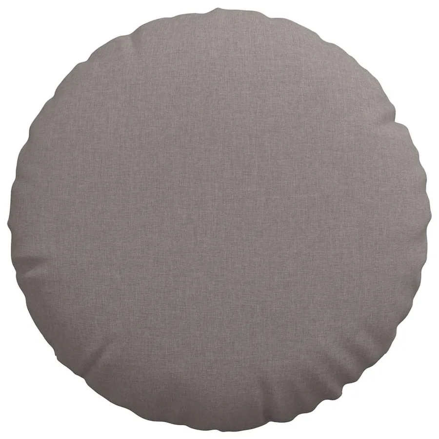 Coussins de siège 2 pcs Taupe Ø50 x 19 cm tissu - 6