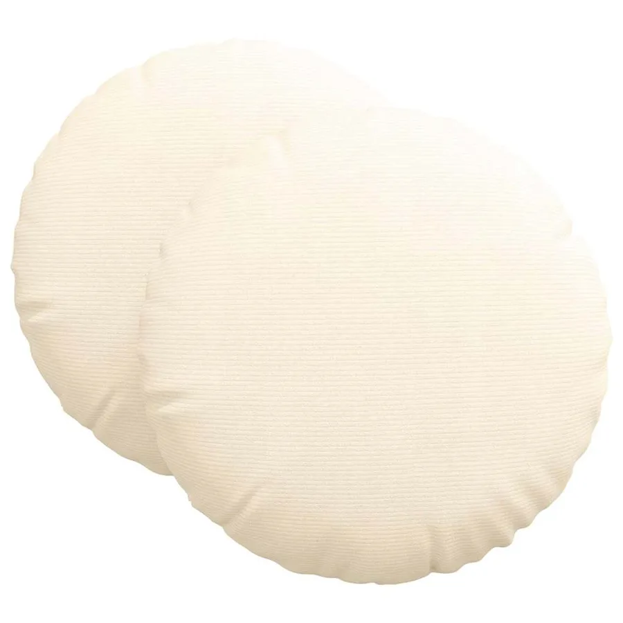 Coussins de siège 2 pcs Crème Ø60 x 21 cm - 2