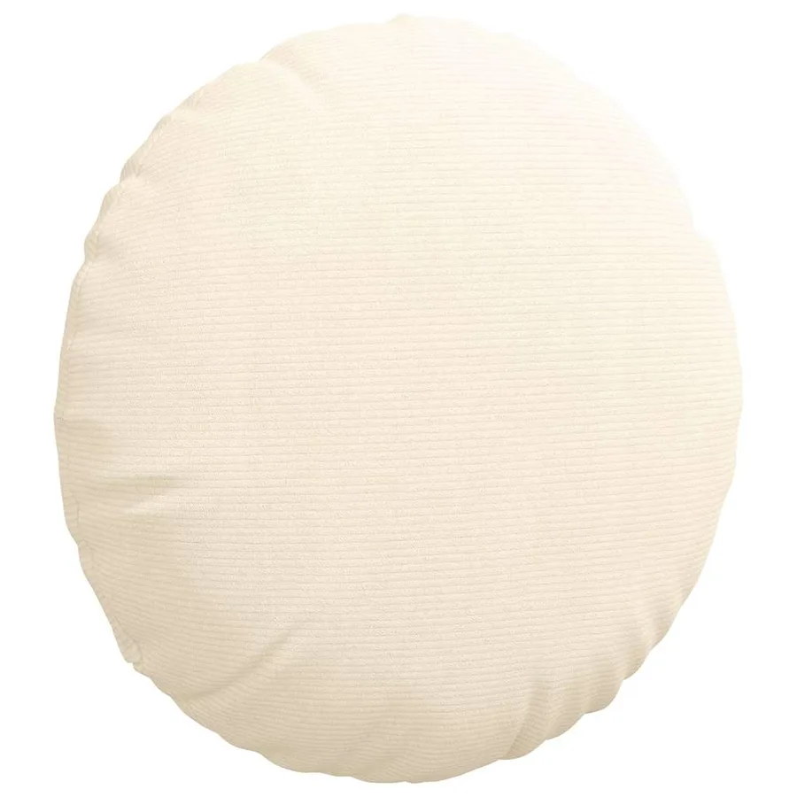Coussins de siège 2 pcs Crème Ø60 x 21 cm - 5