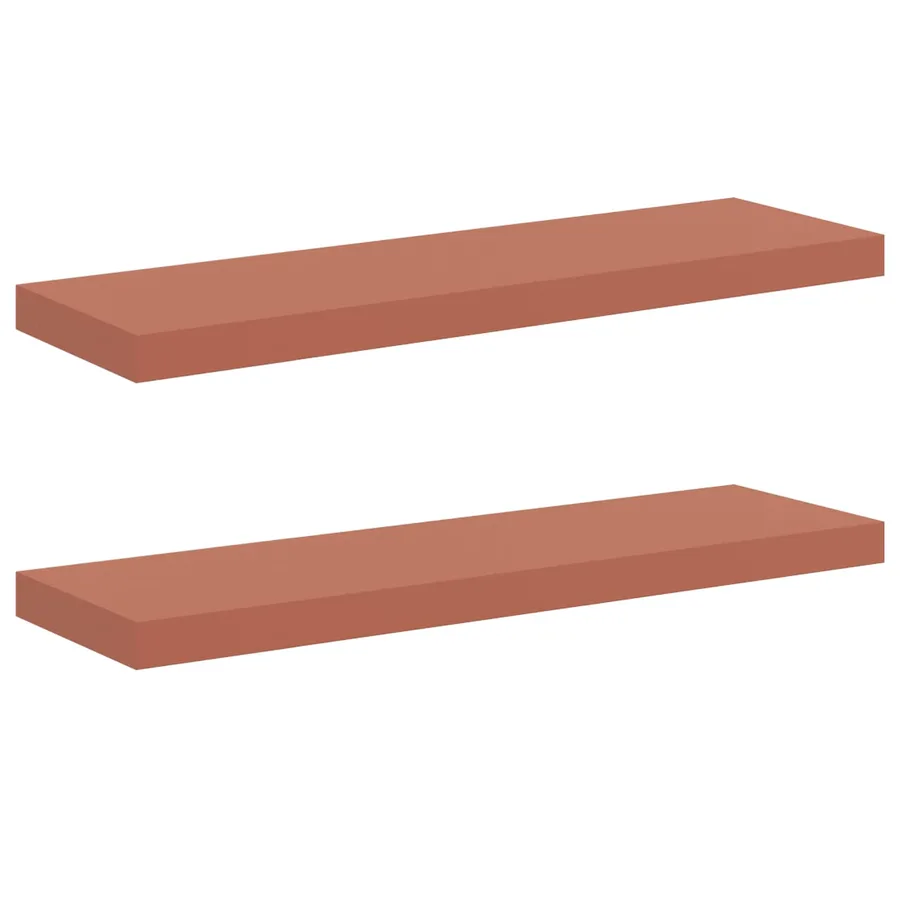 Étagère Murale 2 pcs Rouge 90 x 23,5 x 4 cm Bois d'ingénierie - 2