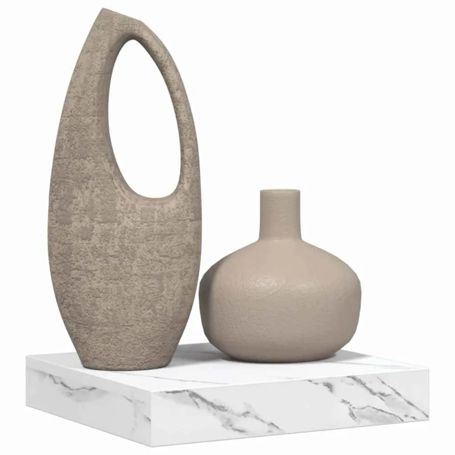 Étagère Murale Marbre blanc 23 x 23,5 x 4 cm Bois d'ingénierie - 3