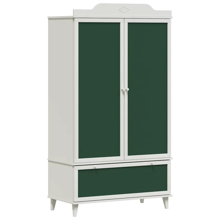 Armoire Tableau Noir avec tiroir ROROS Blanc 90 x 45 x 165 cm - 2