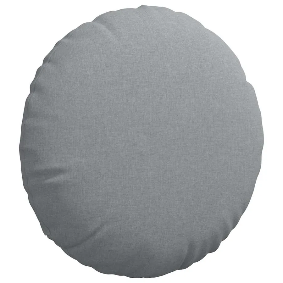 Coussins de siège 2 pcs Gris clair Ø60 x 21 cm tissu - 5
