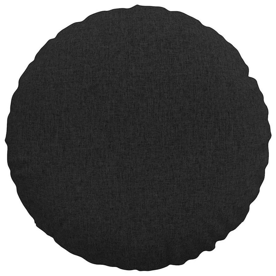 Coussins de siège 2 pcs Noir Ø60 x 21 cm tissu - 6