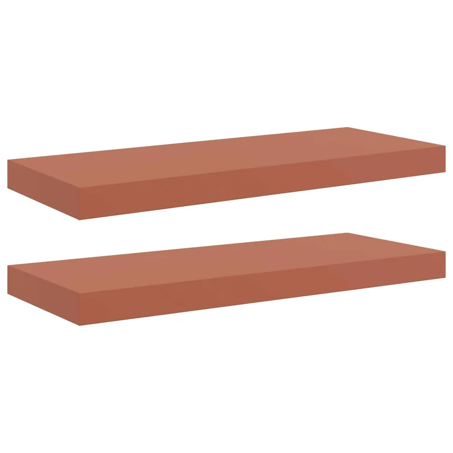 Étagère Murale 2 pcs Rouge 60 x 23 x 4 cm Bois d'ingénierie - 2