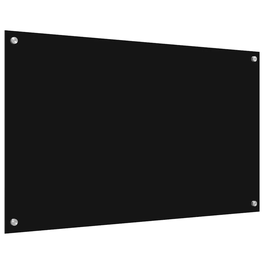 Crédence de cuisine 2 pcs Noir 100 x 60 cm verre trempé - 6