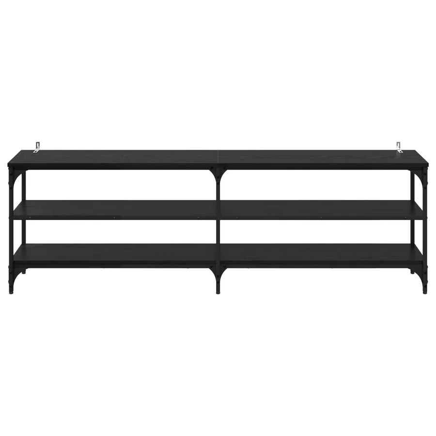 Meuble TV Chêne noir 160 x 30 x 50 cm Bois d'ingénierie et fer - 5