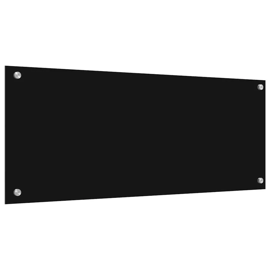 Crédence de cuisine 2 pcs Noir 100 x 40 cm verre trempé - 6