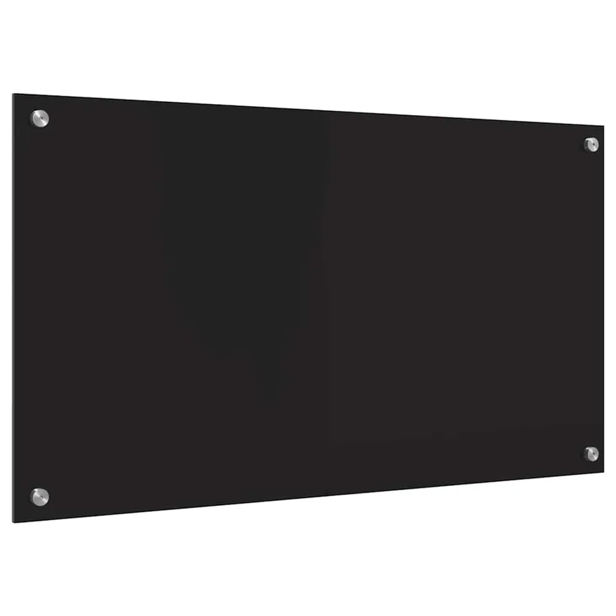 Crédence de cuisine Noir 90 x 50 cm verre trempé - 6