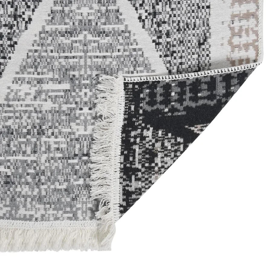 Tapis Noir et gris 120x180 cm Coton - 5