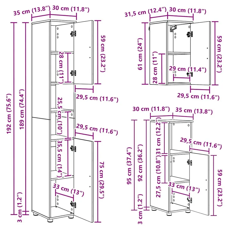 Ensemble de mobilier de salle de bain 5 pcs Blanc brillant - 20