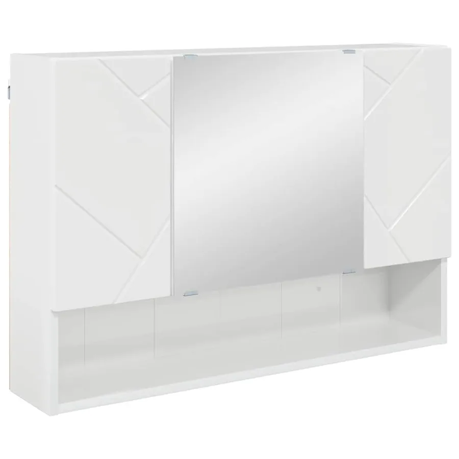 Ensemble de mobilier de salle de bain 5 pcs Blanc brillant - 6