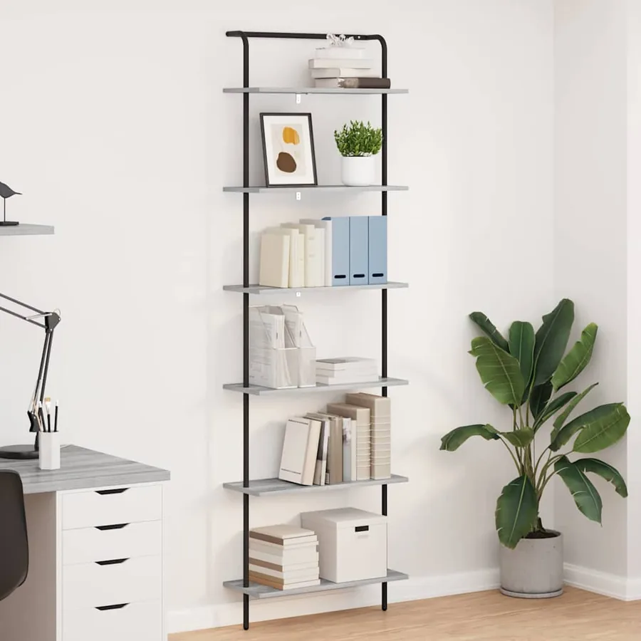 Étagère Gris Sonoma 60 x 24 x 203 cm Bois d'ingénierie