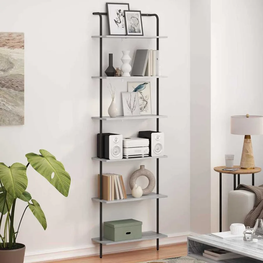 Étagère Gris Sonoma 60 x 24 x 203 cm Bois d'ingénierie - 4