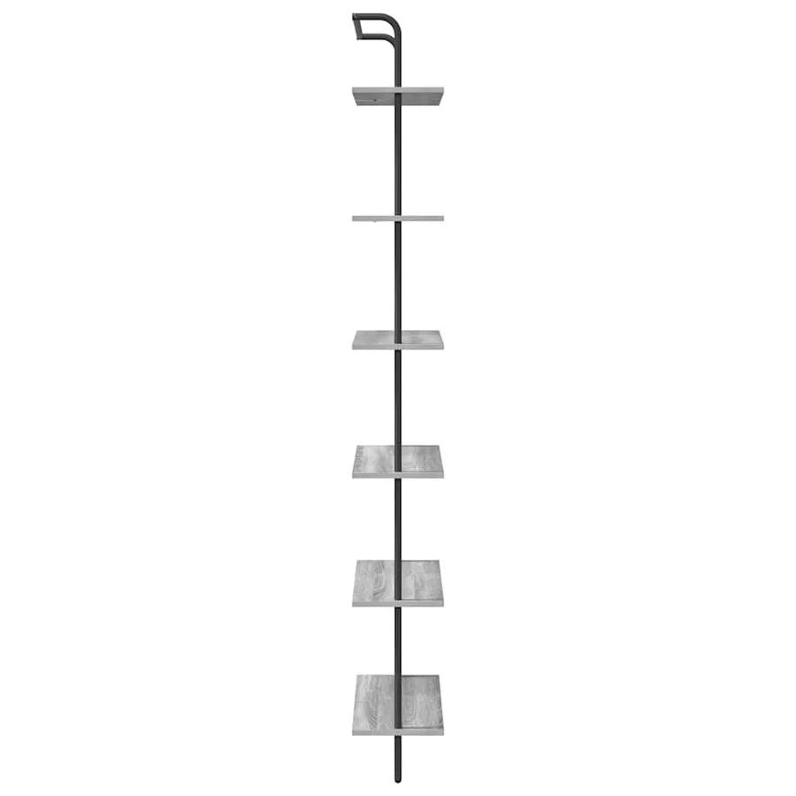 Étagère Gris Sonoma 60 x 24 x 203 cm Bois d'ingénierie - 6