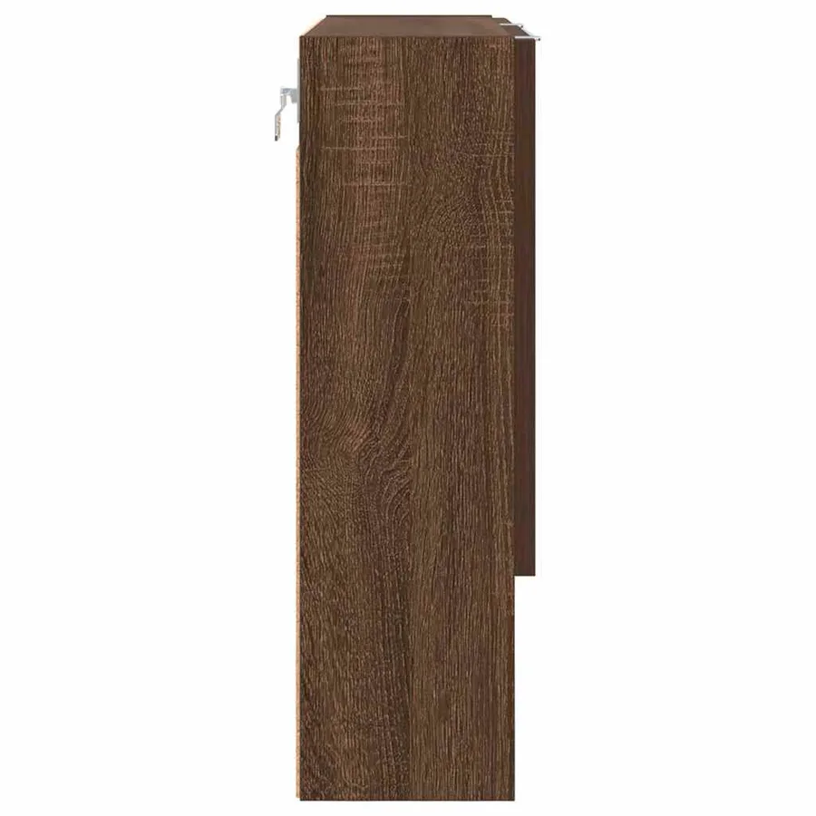 Armoire Miroir Chêne brun 59 x 17 x 55 cm Bois d'ingénierie - 7