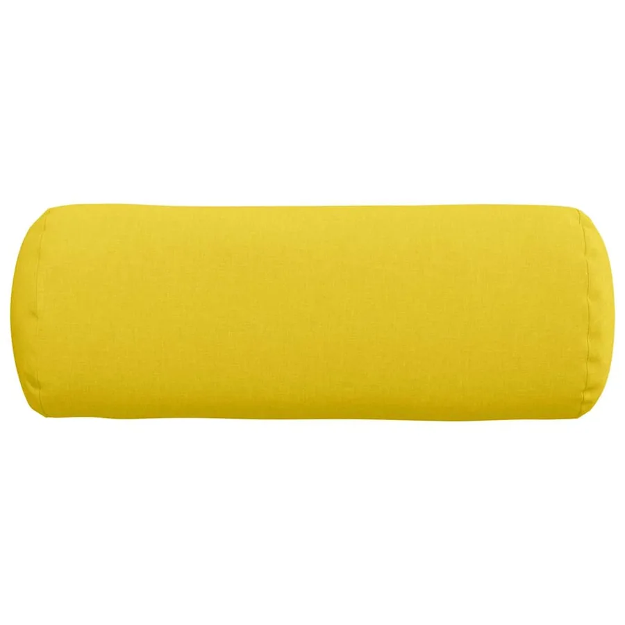 Coussins d'accent 2 pcs Jaune clair Ø 25 x 70 cm tissu - 6