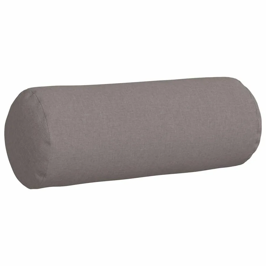 Coussins d'accent 2 pcs Taupe Ø 25 x 70 cm tissu - 5