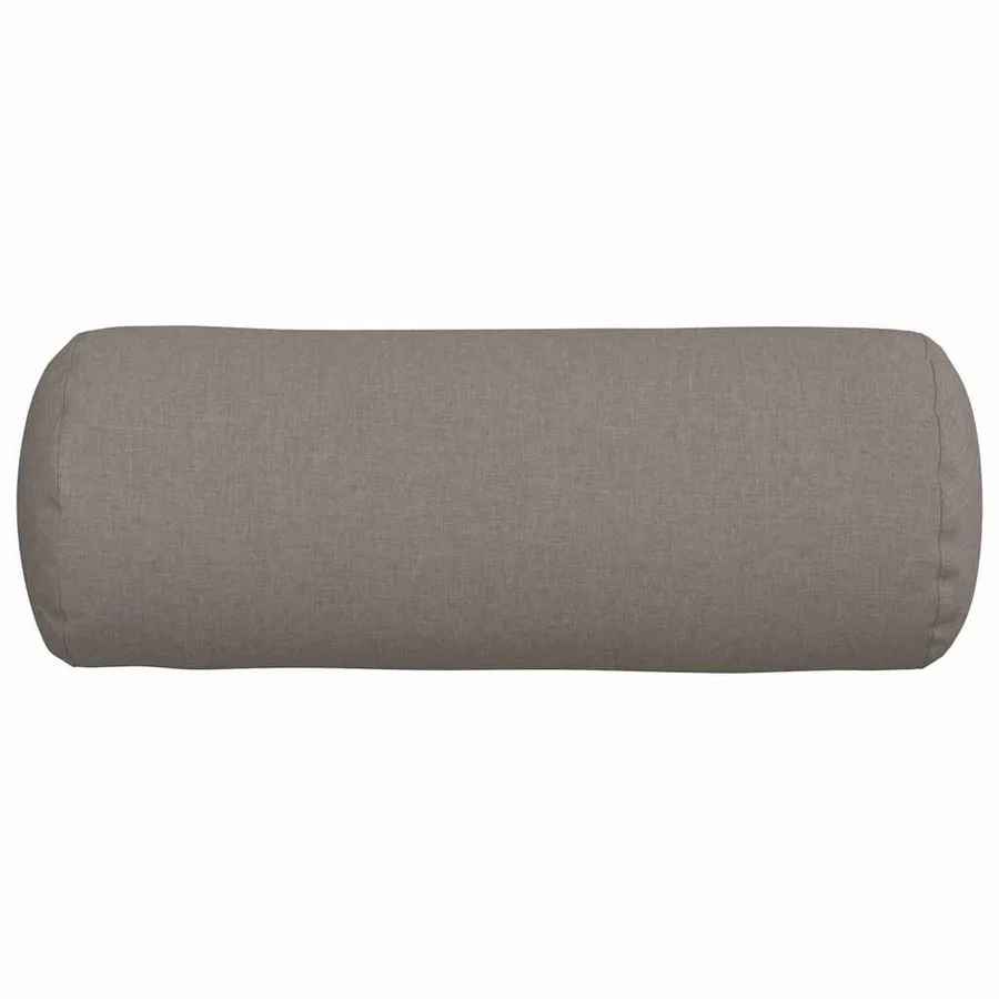 Coussins d'accent 2 pcs Taupe Ø 25 x 70 cm tissu - 6